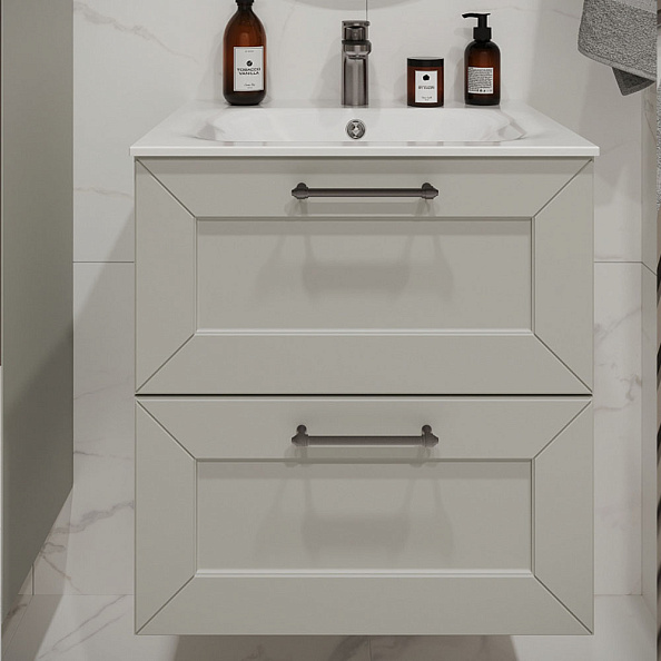 Тумба с раковиной подвесная (60см) Terminus Victoria VIC10602900301O, белый