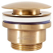 Донный клапан для раковины Hansberge H107MG, матовое золото