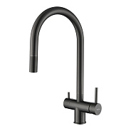 Смеситель для кухни с подключением фильтра Rivelato Trevi 2433505, черный