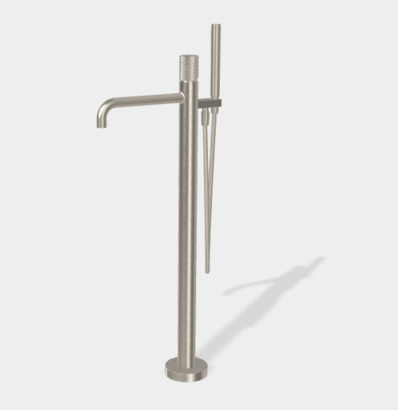 Смеситель для ванны и душа Fima Carlo Frattini Spillo Tech, V Collection, никель брашированный (F3034T/6NVSN)