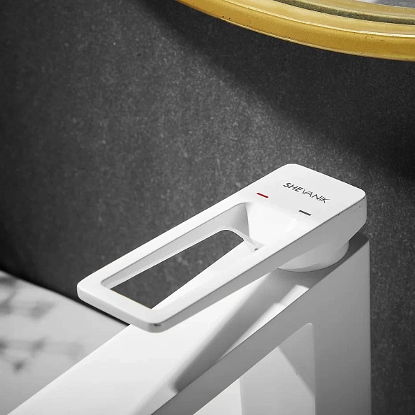 Смеситель для раковины Shevanik S6801C, белый