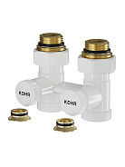 Узел нижнего подключения Kohr 1/2"x3/4" прямой, белый (LC 01025W)