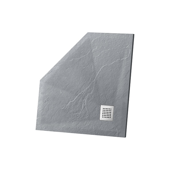 Поддон для душа из искусственного камня Vincea (VST-4SP9090G), 900х900х25 мм, серый