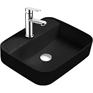 AQ5506-MB ВЕГА раковина 500*395*140 для установки на столешницу, матовый черный
