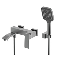 Смеситель Raglo R01.30.09 для ванны и душа настенный излив поворотный 15 см, графит