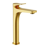 Смеситель Splenka S54.15.03 для раковины высокий монолитный, сатин золотой