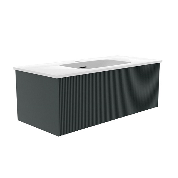 Тумба под раковину подвесная La Fenice Terra FNC-01-TER-G-100, серо-зеленая