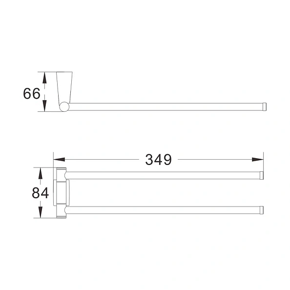 Полотенцедержатель поворотный двойной Shevanik SG5707C, белый