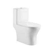 Унитаз-компакт напольный с бачком и сиденьем микролифт Aquatek Гелиос безободковый, торнадо (AQ2816T-00)