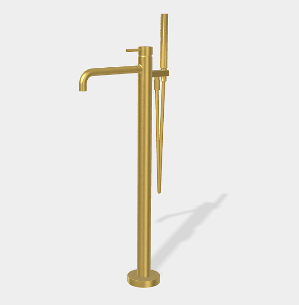 Смеситель для ванны Fima Carlo Frattini Spillo Up,брашированное золото (F3034/6NOS)