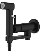 AQ1819MB НИКА комплект для гигиенического душа встроенный (смеситель + гигиеническая лейка + шланг), матовый черный