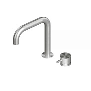 Смеситель для раковины Quadro design Source, сталь шлифованная/брашированная (12 07 AS)
