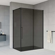 Душевой уголок Vincea Arno (VSR-1A9012CGB) 1200х900 мм, черный, стекло тонированное