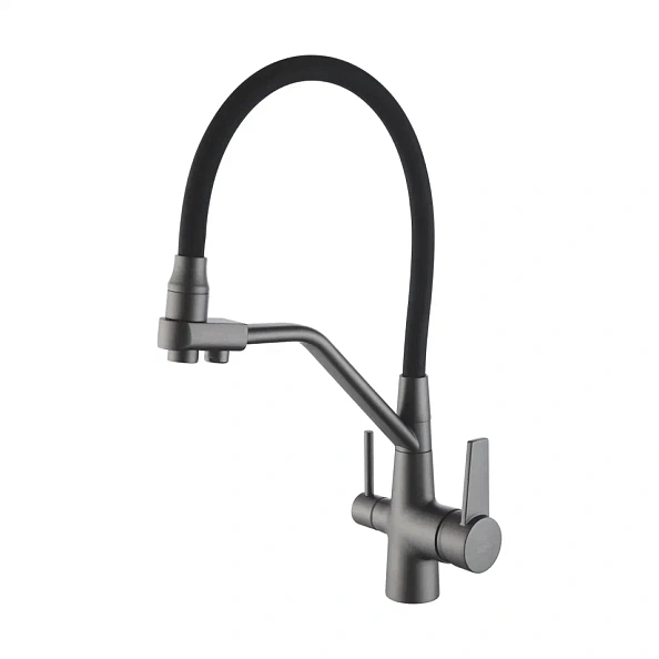 Смеситель для кухни Rose R558Y, пепельный