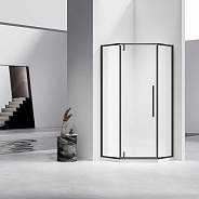 Душевой уголок Vincea Slim-N (VSP-4SN100CLB) 1000х1000 мм, черный, стекло прозрачное