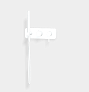 Смеситель для душа Fima Carlo Frattini Snap, на 2 потребителя, белый матовый (F3129WX2BS)