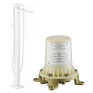 32532700S Set HG Metropol смеситель для ванны напольный (32532700+10452180), матовый белый