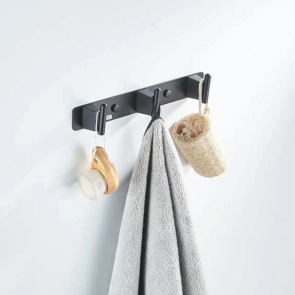 Планка с 3 крючками Shevanik SG5731H, черный