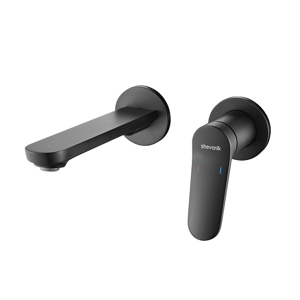 Смеситель для раковины встраиваемый Shevanik S4341H, черный