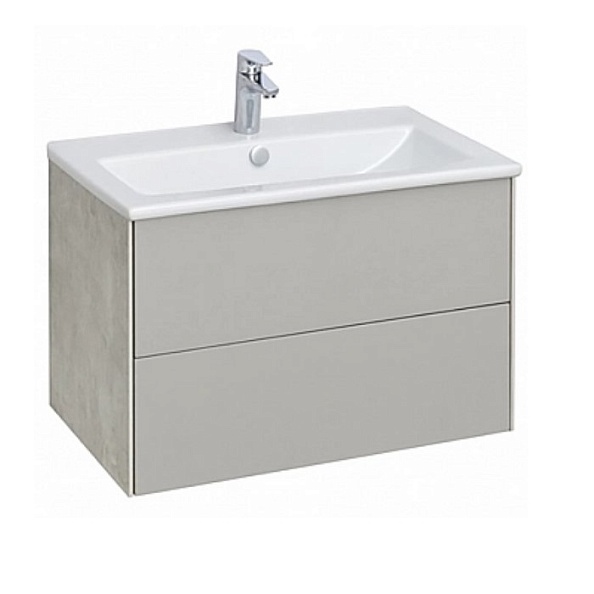 1A2581K1AJ9A0 Набор Aquaton: 1A258101AJ9A0 Тумба-умывальник Сохо 75 Слэйт/галька серая / 1WH501619 РаковинаЭлина 75