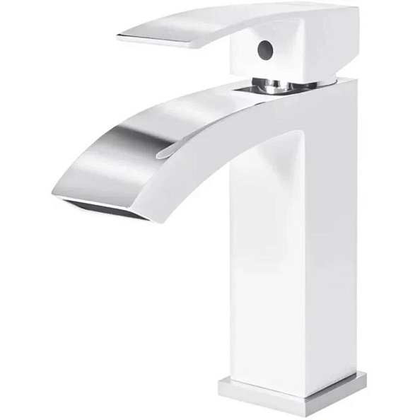 Смеситель для раковины Grocenberg GB2007WC, белый/хром