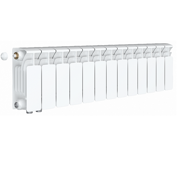 Биметаллический радиатор Rifar Base Ventil 200, 12 секций, с нижним левым подключением