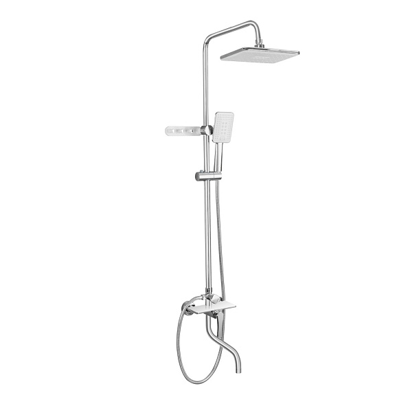Душевая система с крючками FRAP F24002, хром
