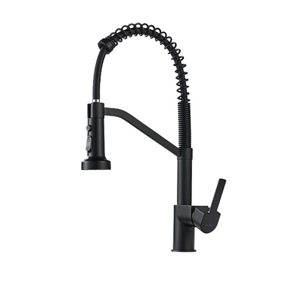 Смеситель для кухни с гибким изливом Shevanik S963H, черный