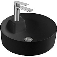 AQ5212-MB ЕВРОПА раковина 405*405*140 для установки на столешницу, матовый черный