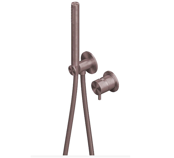 Смеситель для душа Quadro design Source, на 1 потребителя, золото розовое (12 58.00 OR)