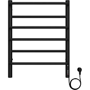 Полотенцесушитель электрический Terminus Евромикс П6 450х600 КС 905, черный матовый, справа подключение (4670078557049)