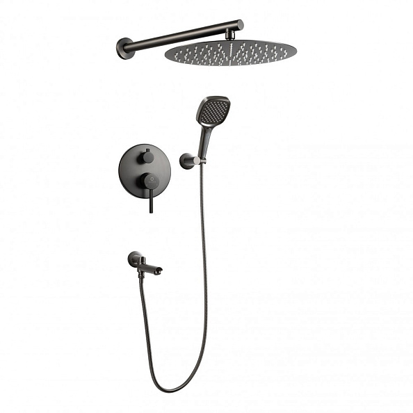 Душевая система встраиваемая FILARETE Roun FL1026BG, графит