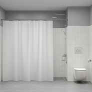 Штора для ванной IDDIS Бэйс (Base) 200x240 см, полиэстер, белый (BL08P24i11)