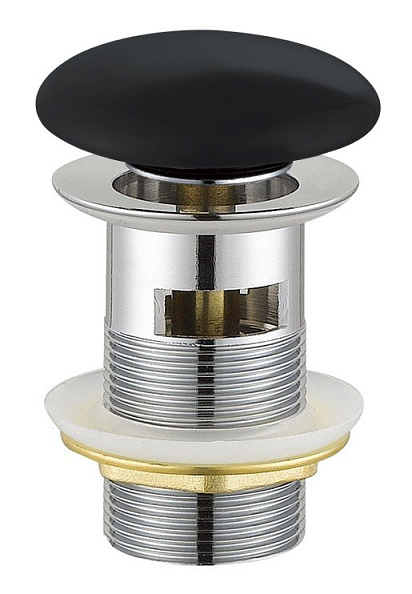 Донный клапан с переливом Cezares Czr, черный матовый (CZR-SAT7-NERO)