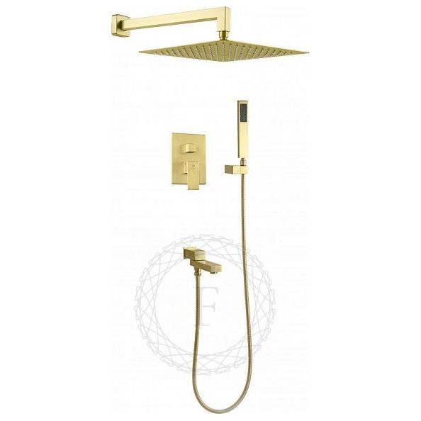 Душевая система встраиваемая FILARETE Fing FL1040MG, матовое золото