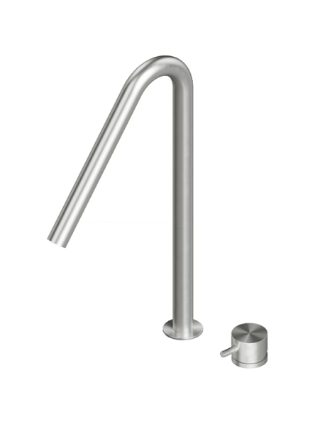 Смеситель для раковины Quadro design Ottavo, сталь брашированная (13 33 AS)