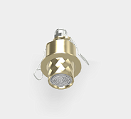 Микродуш Fima Carlo Frattini Waterdot, Texture X, скрытый с пружинным креплением, тип струи-дождь (Rain), шампань брашированная (F3710XRHS)