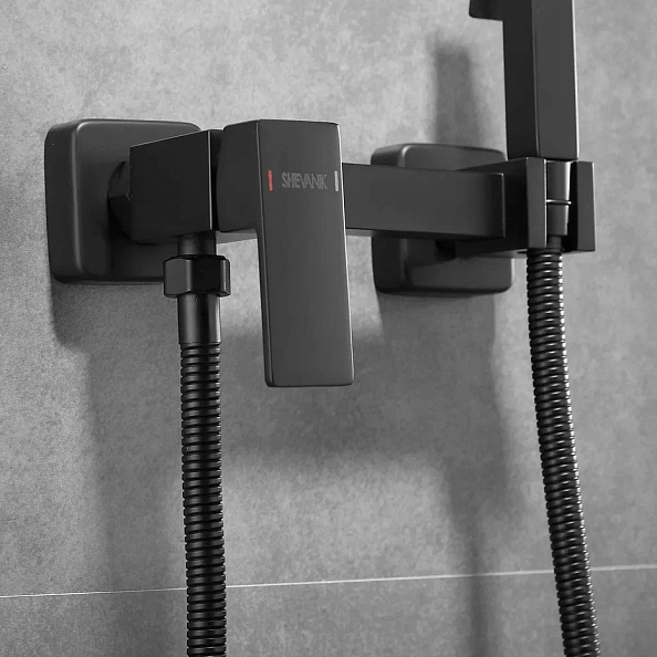Гигиенический душ со смесителем Shevanik S137H, черный