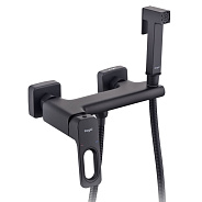 Смеситель Raglo R51.51.06 с гигиеническим душем настенный , черный