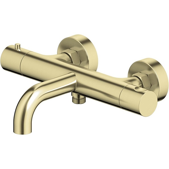 AQ1343BG ЕВРОПА термостатический смеситель для ванны, шлиф. золото