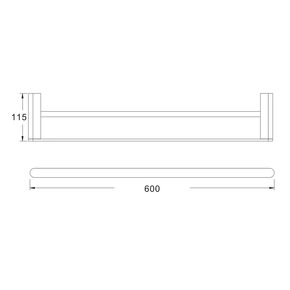 Полотенцедержатель Rose RG1727H, черный