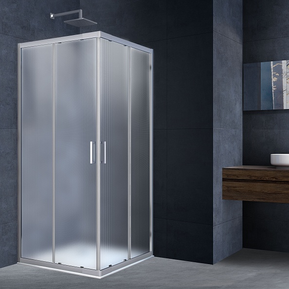 Душевой уголок Vincea Rapid (VSS-3R80/90MT) (800-900)x(800-900), хром, стекло текстурное