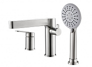 Смеситель на борт ванны BelBagno Delta, сатин (DEL-BVD3-IN)
