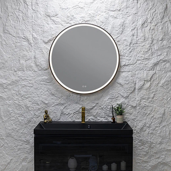 Зеркало Silver Mirrors Делуна/Deluna D800 2.2 (TX, алюм. профиль, цвет черный, подогрев, сенсорный выключатель)