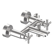 Смеситель ESKO "Astana" для ванны, кор/изл, c акс, нерж.сталь (AA54)