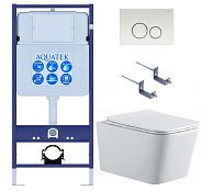 SET AQUATEK ЛИБРА N KDI15(рама AQUATEK Standard INS-0000012 с клавишей KDI-0000015 и крепежом KKI-0000002+унитаз ЛИБРА AQ0530N-00 с тонким сиденьем sc