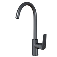 Смеситель для кухни 35k MIXLINE МЛ15-031(ML15-031GR)выс.излив б/отв бок п/гайку (без подводки)ГРАФИТ (556665)