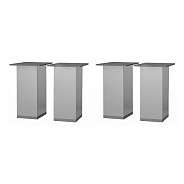 Комплект опор (ножек) для напольного монтажа мебели Dreja, 4 шт, хром пластик