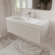 Тумба с раковиной подвесная (100см) Terminus Sicilia SIC101001900301O, белый