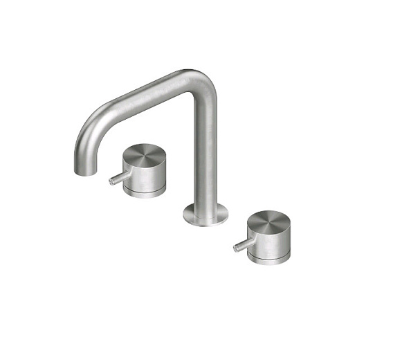 Смеситель для раковины Quadro design Source, сталь шлифованная/брашированная (12 96 AS)